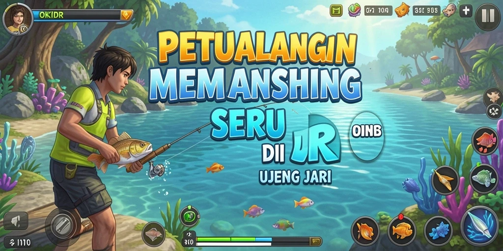 Tangkapan ikan yang spektakuler dalam gameplay OKIDR.