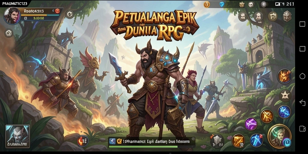 Screenshot gameplay PRAGMATIC123 menampilkan aksi pertempuran seru dan karakter menarik.