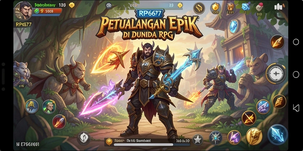 Gameplay menakjubkan dalam RP6677 dengan aksi RPG yang seru.