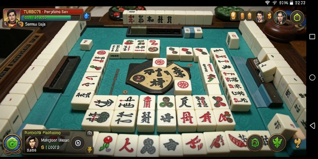 Screenshot TURBO78 menunjukkan gameplay Mahjong yang menarik dan menantang.